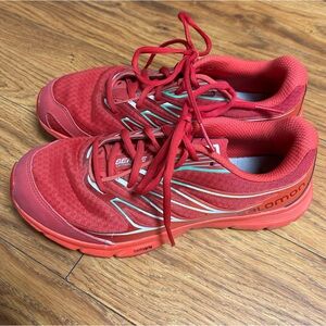 Salomon Sense Link City Trail Red/Pink/Orange/Green Running Shoes | Size 8.5